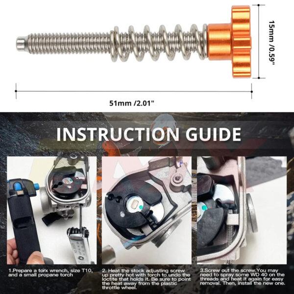 Baut setelan Karburator KTM Husqvarna Gasgas Idle Screw ARES - Gambar 2