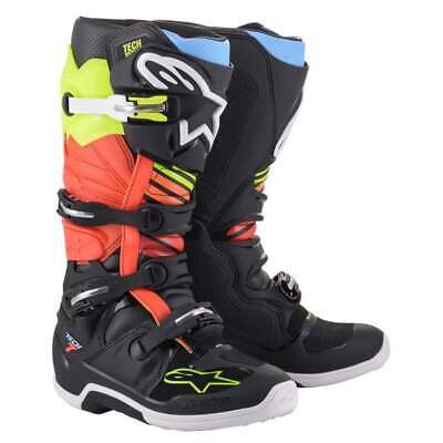 Sepatu Alpinestars Tech 7 Black Fluo Orange Red