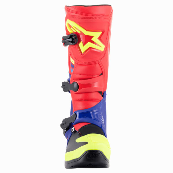 Sepatu Alpinestars Tech 3 Bright Red Dark Blue Yellow Fluo - Gambar 7