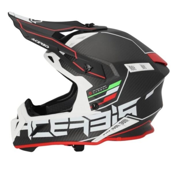 Helm ACERBIS Impact Steel Carbon - Hitam Merah