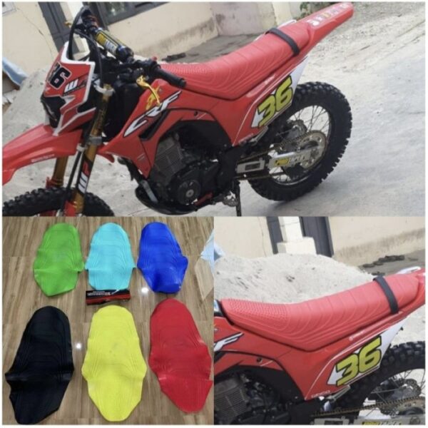 Sarung jok crf anti slip Sarung Jok CRF model SE Sarung jok KLX - Biru - Gambar 2