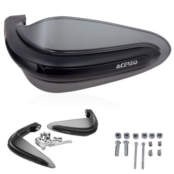 HANDGUARD ACERBIS DUAL ROAD / PELINDUNG TANGAN STANG ONROAD - BLACK - BLACK - Gambar 3