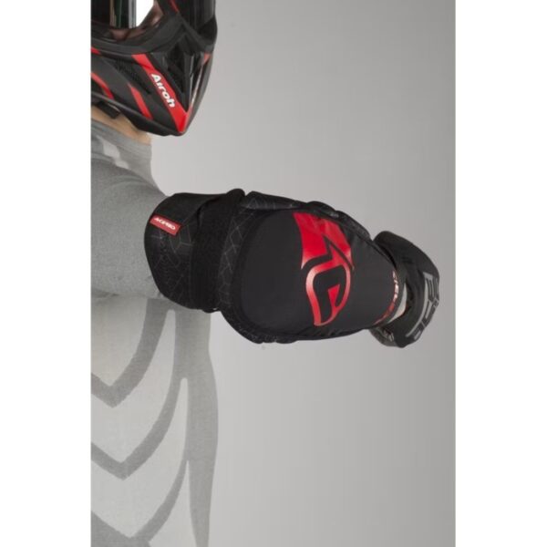 PELINDUNG SIKU SOFT ELBOW GUARD ACERBIS - BLACK RED - Gambar 4