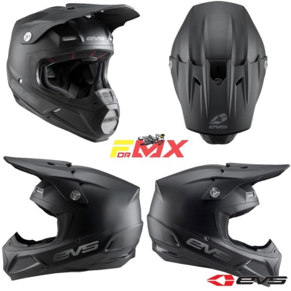 HELM EVS T5 SOLID HELM TRAIL HELM CROSS - Hitam, M