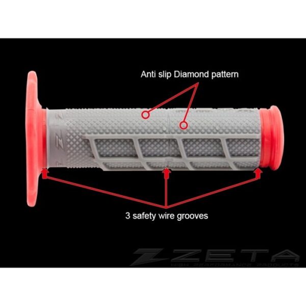 HANDGRIP ZETA OPEN ENDEN RACE GRIPS - Hitam - Gambar 4