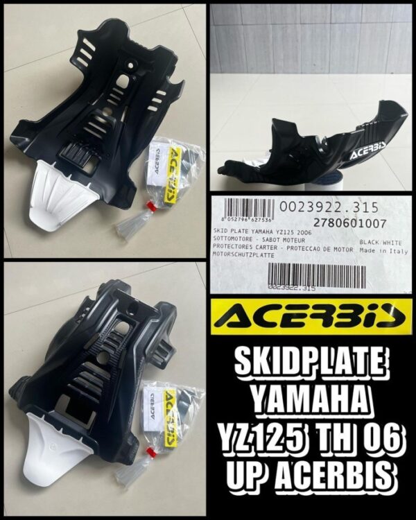 Skid Plate / Engine Guard Yamaha YZ125 Acerbis - Hitam - Gambar 4