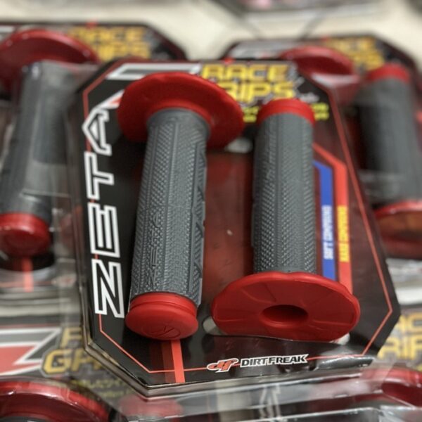 Handgrip Zeta Original Race Grips Red Motorcross Soft Lembut - Gambar 2