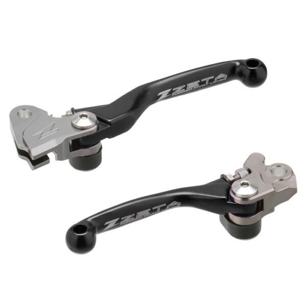 Handel Zeta Pivot Lever Set Handle Rem Dan Kopling KX 250 Old - Hitam - Merah - Gambar 2