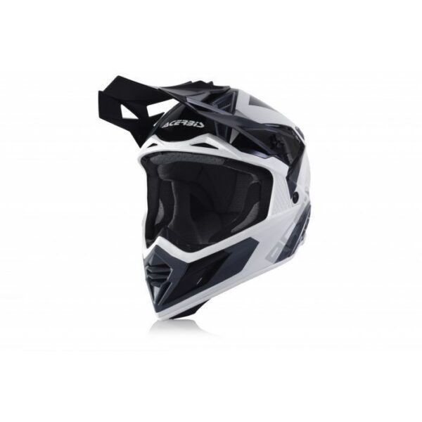 Helmet Acerbis X-Track VTR Motocross Adventure Enduro - White/Black - L - Gambar 2