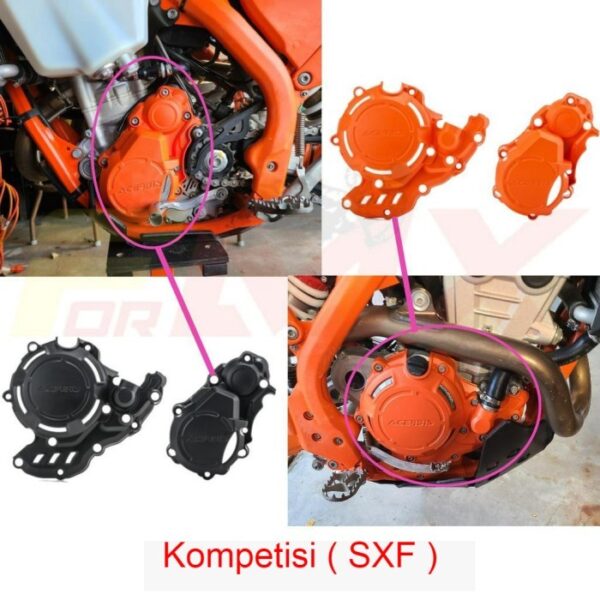 Cover Mesin Acerbis X power KTM Husqvarna Gasgas 4 Tak Kompetisi - Putih - Gambar 2