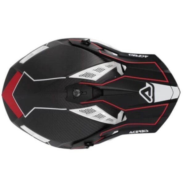 Helm ACERBIS Impact Steel Carbon - Hitam Merah - Gambar 3