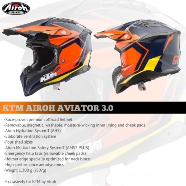 Helm AIROH Aviator KTM Original - Gambar 2