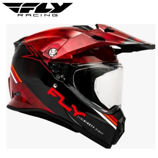 HELM FLY TREKKER KRYPTEK CONCEAL 2024 RED BLACK - Gambar 3