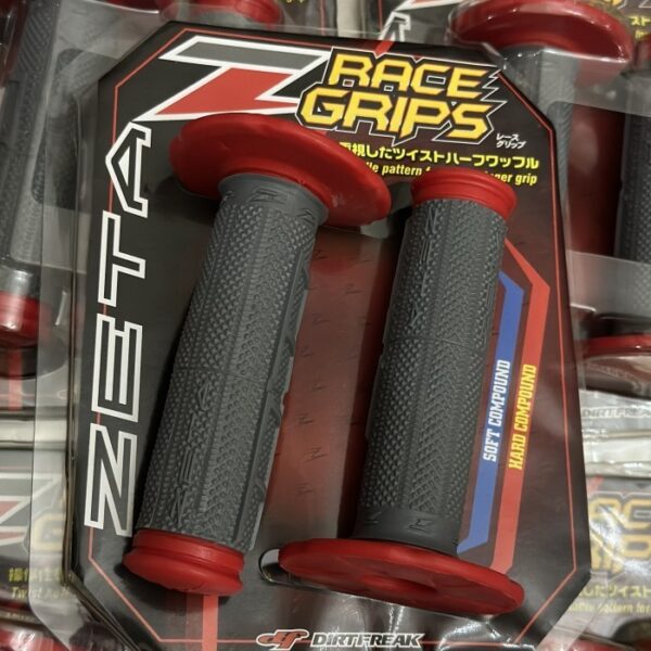 Handgrip Zeta Original Race Grips Red Motorcross Soft Lembut - Gambar 3