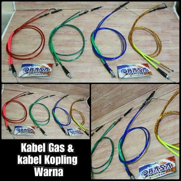 Cable Kabel Gas Dan Kopling Panjang 128cm PNP KLX dtracker - Gambar 2