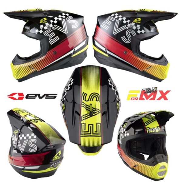 HELM EVS T5 TORINO HELM CROSS HELM TRAIL - Hitam, M