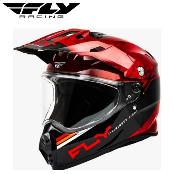 HELM FLY TREKKER KRYPTEK CONCEAL 2024 RED BLACK - Gambar 2