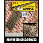 Rantai DID Xring chain DID original Japan seri 520 120L VX3 GOLD 114ZB - 520VX3-120L