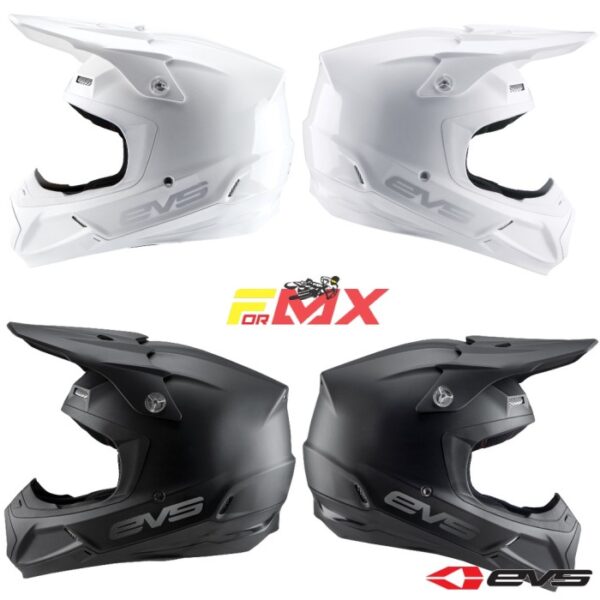 HELM EVS T5 SOLID HELM TRAIL HELM CROSS - Hitam, M - Gambar 2