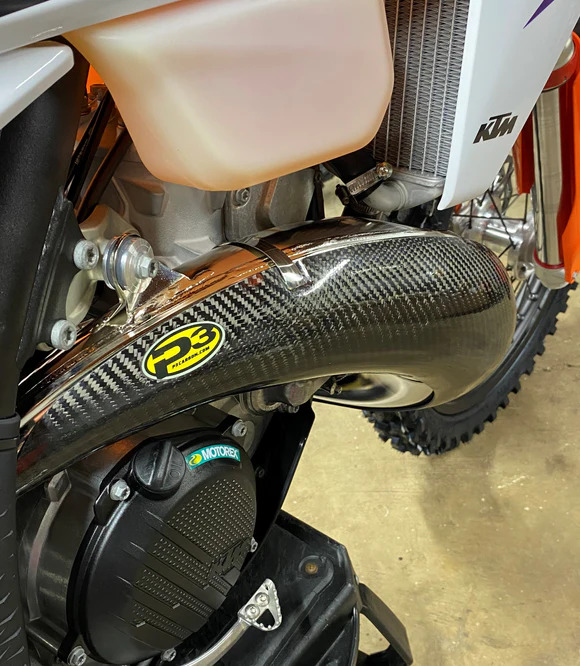 Carbon Pipe Guard MAX Coverage KTM / Husqvarna / GasGas 250/300 Models | 2023 - 2024 - Gambar 4