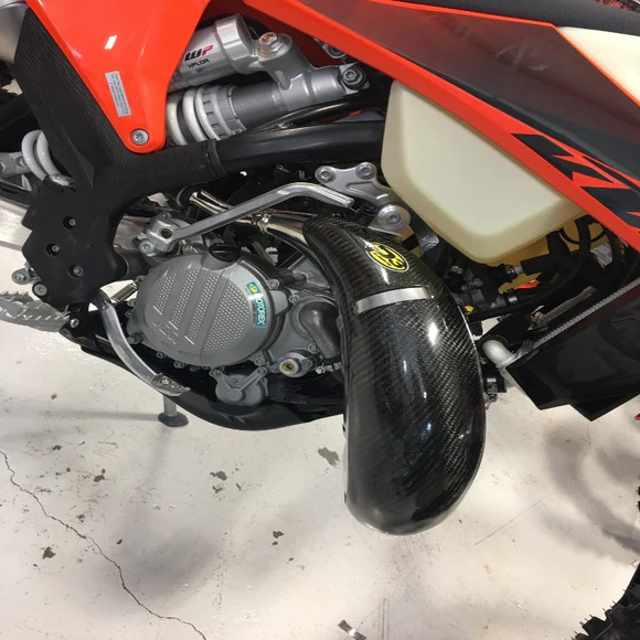 Pipe Guard MAX Coverage Carbon knalpot KTM Husqvarna Gasgas 125/150 - Gambar 2