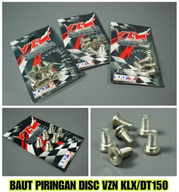 BAUT PIRINGAN DISC KLX 150 MEREK VZM / BAUT CAKRAM KLX DTRACKER - Gambar 2