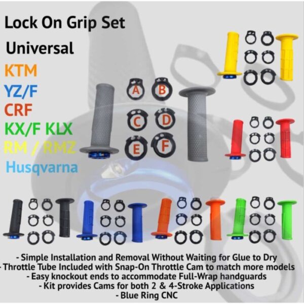 handgrip Lock On Grip Set Handgrip Dirtbike - Hitam - Gambar 2