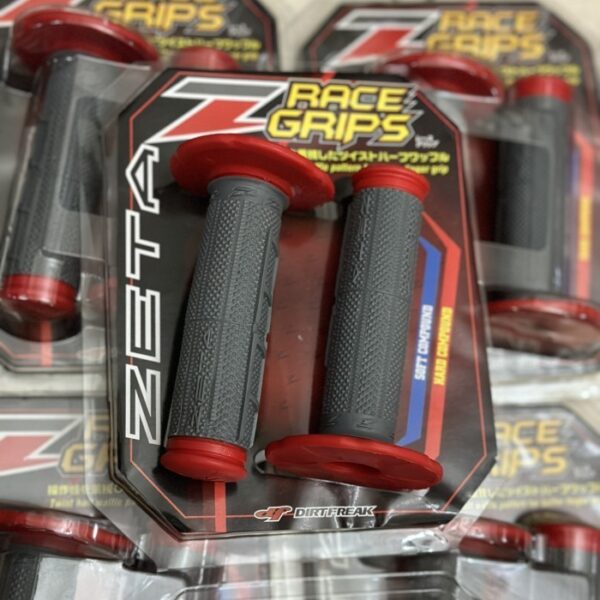 Handgrip Zeta Original Race Grips Red Motorcross Soft Lembut