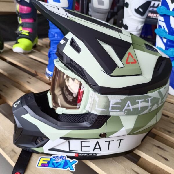 HELM LEATT Moto 7.5 with 4.5 goggles - CACTUS, XL