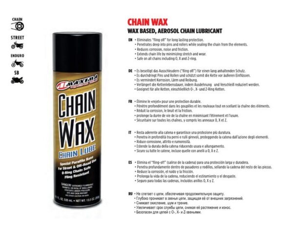 Maxima USA - Chain Wax Pelumas rantai motor sepeda - Gambar 2