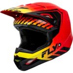 HELM CROSS ANAK FLY KINETIC MENACE ECE 2024 - RED/BLACK/YELLOW - YL