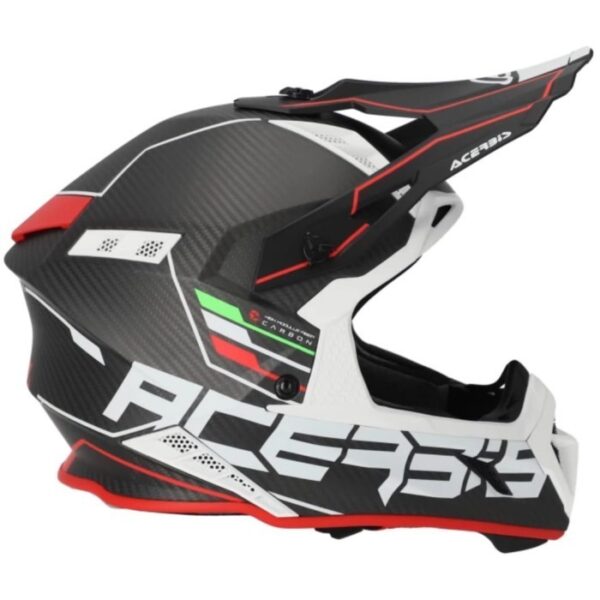 Helm ACERBIS Impact Steel Carbon - Hitam Merah - Gambar 2