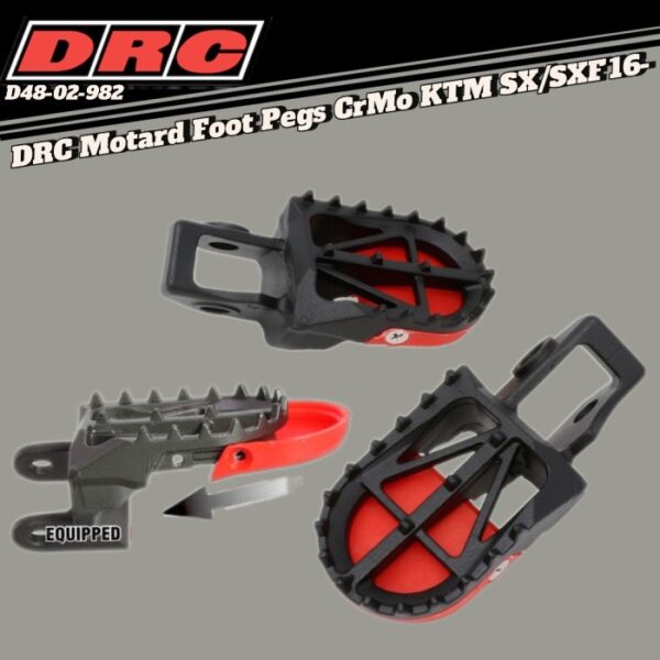 Footstep DRC Motard Foot Pegs CrMo KTM SX/SXF'16-