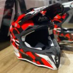 Helm AIROH Strycker Cross Original - Merah Putih