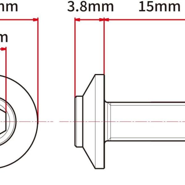 ZETA Screen Bolt Set Black 4Pcs Baud windshield ZS88-1040 - Gambar 7